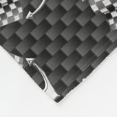 ボートレーシング航海の市松模様に炭素繊維スタイル フリースブランケット (角)