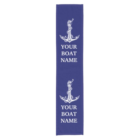 ボートヴィンテージ航海のいかりロープ ショートテーブルランナー (正面)