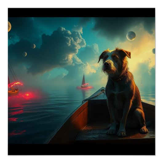 ボート上の犬 ポスター (正面)