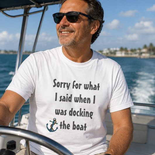 ボート乗り物おかしい一言 怒らせてごめんね Tシャツ