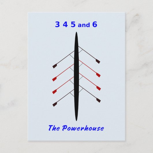 ボート乗務員のパワーハウス ポストカード (正面)