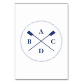 ボート交差オーアーズ海軍イニシャル テーブルナンバー (裏面)