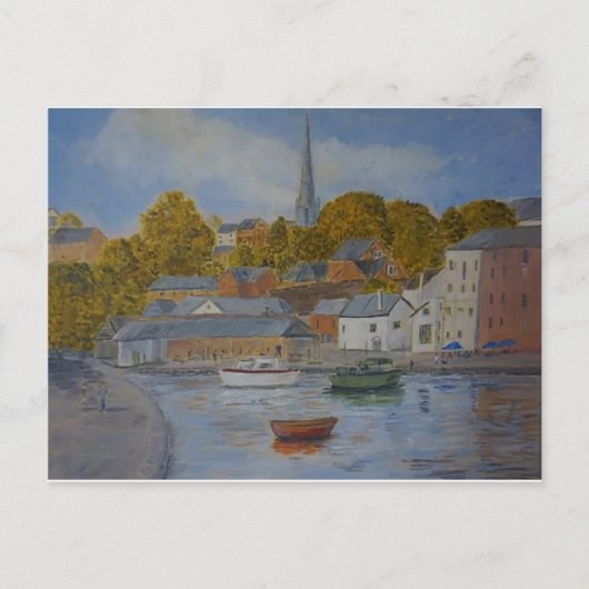 ボート付きエクセターキー葉書 ポストカード (正面)