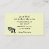 ボート修理名刺のテンプレート 名刺 (裏面)