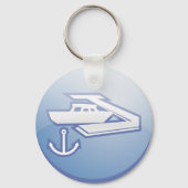ボート及びいかり航海のマリン キーホルダー (正面)