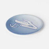 ボート及びいかり航海のマリン ペーパープレート (アングル)