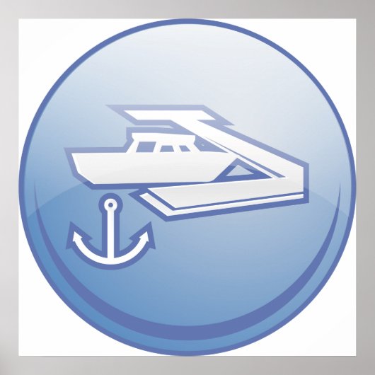 ボート及びいかり航海のマリン ポスター (正面)