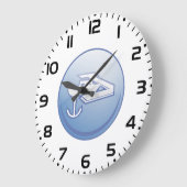 ボート及びいかり航海のマリン ラージ壁時計 (傾斜)