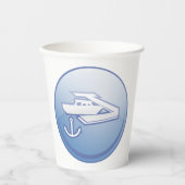 ボート及びいかり航海のマリン 紙コップ (正面)
