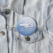 ボート及びいかり航海のマリン 缶バッジ (インサイチュ)