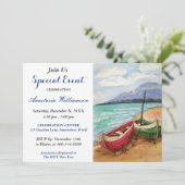 ボート及びビーチパーティーイベント招待状 招待状 (スタンド正面)