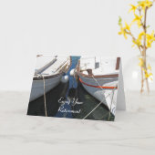 ボート反射リタイアメントカード カード (黄色い花)