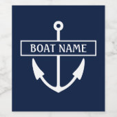 ボート名いかり ワインラベル (シングルラベル)