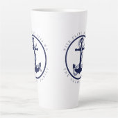 ボート名といかりネイビー/ミントID619 カフェラテマグ (正面)