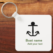 ボート名カスタムいかりセーリング夏の追加文字 キーホルダー (正面)