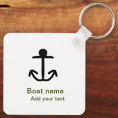 ボート名カスタムいかりセーリング夏の追加文字 キーホルダー (裏面)