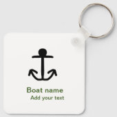 ボート名カスタムいかりセーリング夏の追加文字 キーホルダー (裏面)