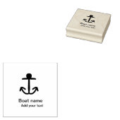 ボート名カスタムいかりセーリング夏の追加文字 ラバースタンプ (押印)