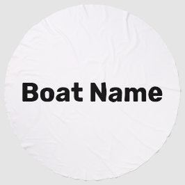 ボート名ホワイトとブラックの文字テンプレート