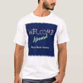 ボート名入りのセーリングをテーマにしたマリンな雰囲気 Tシャツ (正面)