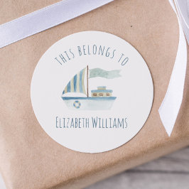 ボート名学校 ラウンドシール