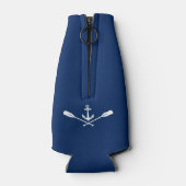 ボート名航海のいかりオール&船舶車輪海軍 ボトルクーラー (裏面)