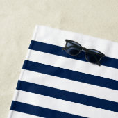 ボート名航海のいかりスターストライプズNavy Blue ビーチタオル (インサイチュ)