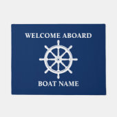 ボート名航海の船歓迎 ドアマット (正面)