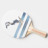 ボート名，いかりドルフィンライトブルーストライプズ 卓球ラケット (横)