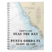 ボート名FLガルフコースト航海のグラフ船のログ ノートブック (正面)