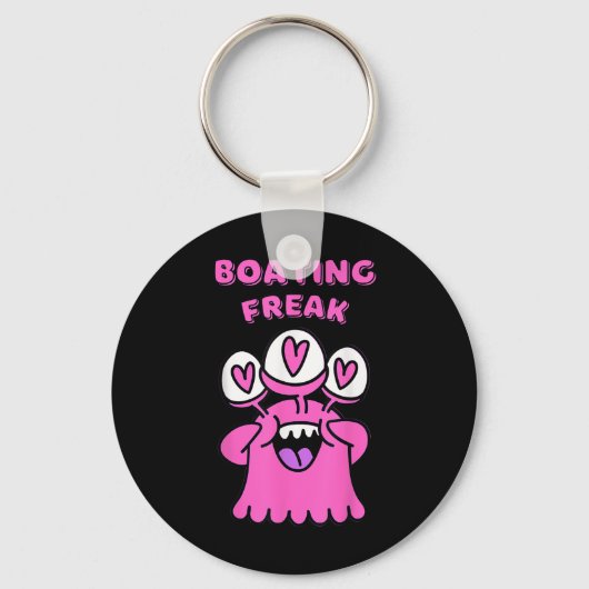 ボート好きな航海愛好家の冒険 キーホルダー (正面)