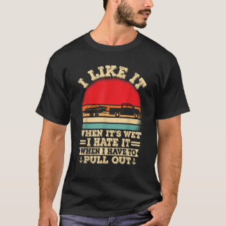 ボート好きレトロ私は私がボートを引き出す時にそれを嫌う Tシャツ