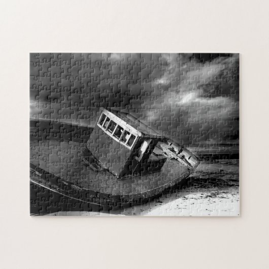 ボート安静時のビーチ。 ジグソーパズル (横)