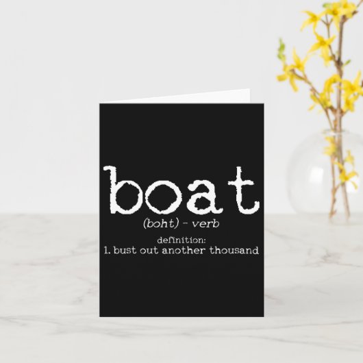 ボート定義バストアウト別の千ボーおもしろいー カード (黄色い花)