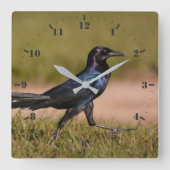 ボート尾のガキ スクエア壁時計 (正面)