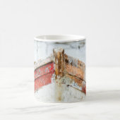 ボート弓カラフル(カラフル)修理 コーヒーマグカップ (中央)