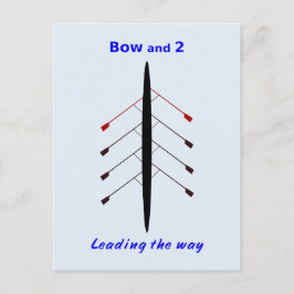ボート弓2つ道を導く ポストカード