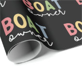 ボート所有者が新しいボート所有者のギフトを確立 ラッピングペーパー (ロールコーナー)