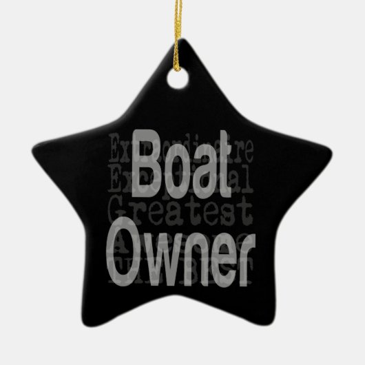 ボート所有者の並外れ セラミックオーナメント (正面)