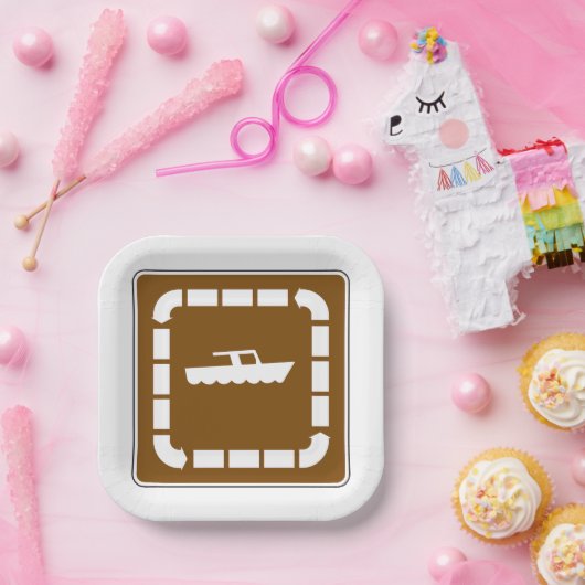 ボート打ち上げエリア記号 ペーパープレート (パーティー)