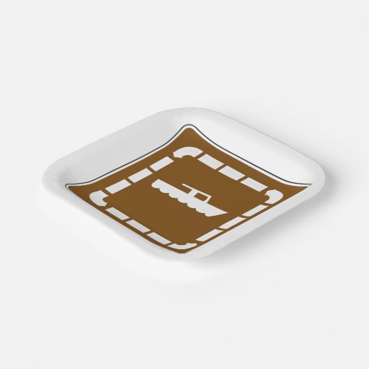 ボート打ち上げエリア記号 ペーパープレート (傾斜あり)