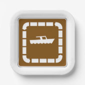 ボート打ち上げエリア記号 ペーパープレート (正面)