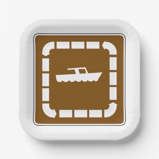 ボート打ち上げエリア記号 ペーパープレート (正面)