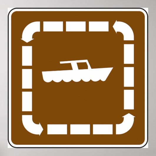 ボート打ち上げエリア記号 ポスター (正面)