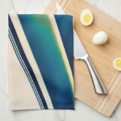 ボート抽象芸術インBlue Kitchen Towels キッチンタオル (四つ折り)