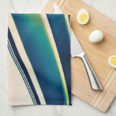 ボート抽象芸術インBlue Kitchen Towels キッチンタオル (四つ折り)