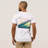 ボート抽象芸術（青いTシャツ） Tシャツ (裏面フル)