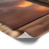 ボート横向きの窓から美しい湖 ポスター (角)