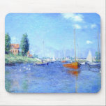 ボート水ビーチのMonetの赤いマウスパッド マウスパッド<br><div class="desc">赤いボート水ビーチMonet</div>