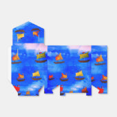 ボート水色ブルー背景大事な行事テント フェイバーボックス (折り畳みなし)